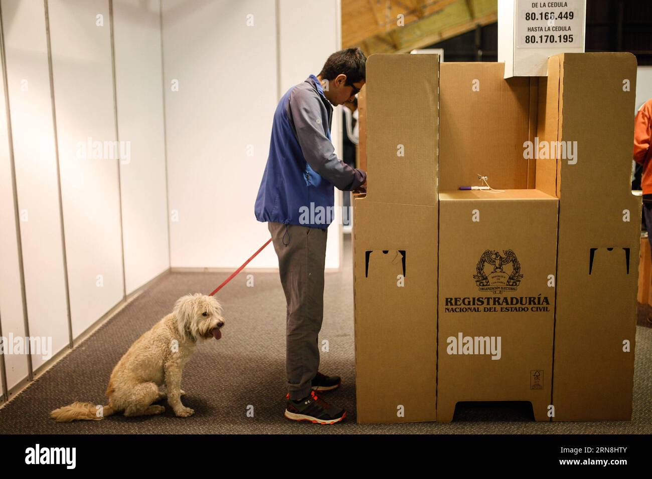 Ein Bewohner wird am 25. Oktober 2015 in einer Wahlstation in Bogota City, der Hauptstadt Kolumbiens, gesehen. Die Regionalwahlen begannen am Sonntag. John Paz) (rtg) (ah) COLOMBIA-BOGOTA-POLITICS-ELECTIONS e Jhonpaz PUBLICATIONxNOTxINxCHN ein Bewohner IST Seen AN einer Wahlstation in Bogota City Capital of Colombia AM OCT 25 2015 die Regionalwahlen begannen AM Sonntag John Paz RTG AH Colombia Bogota POLITICS Elections e Jhonpaz PUNOBLATINNCHxN Stockfoto