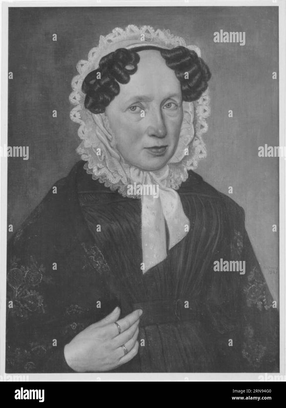 Therese Romen im Alter von 61 Jahren 1841 von Friedrich Wasmann Stockfoto