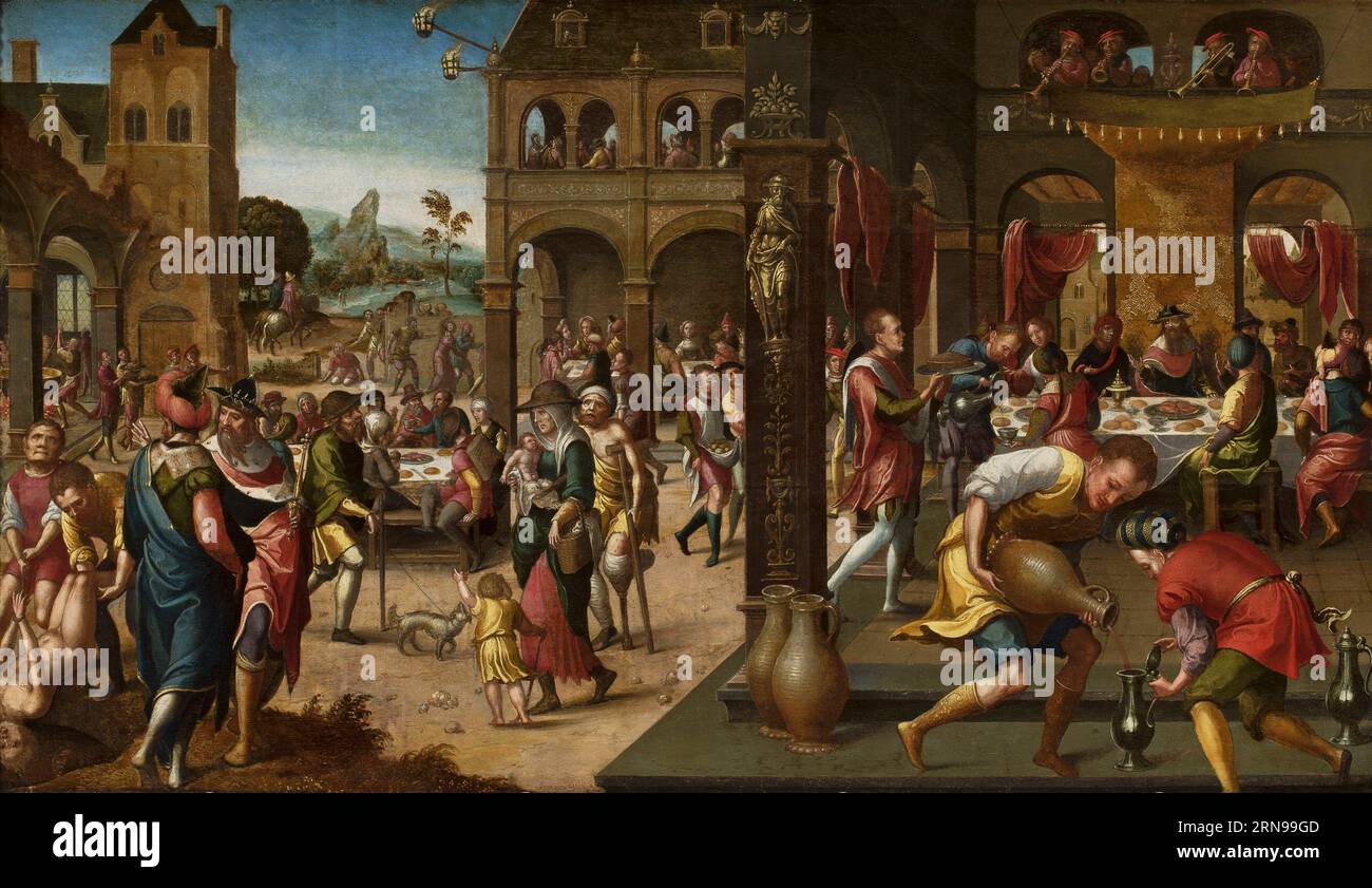 Gleichnis vom Großen Bankett um 1525 von Brunswick Monogrammist Stockfoto