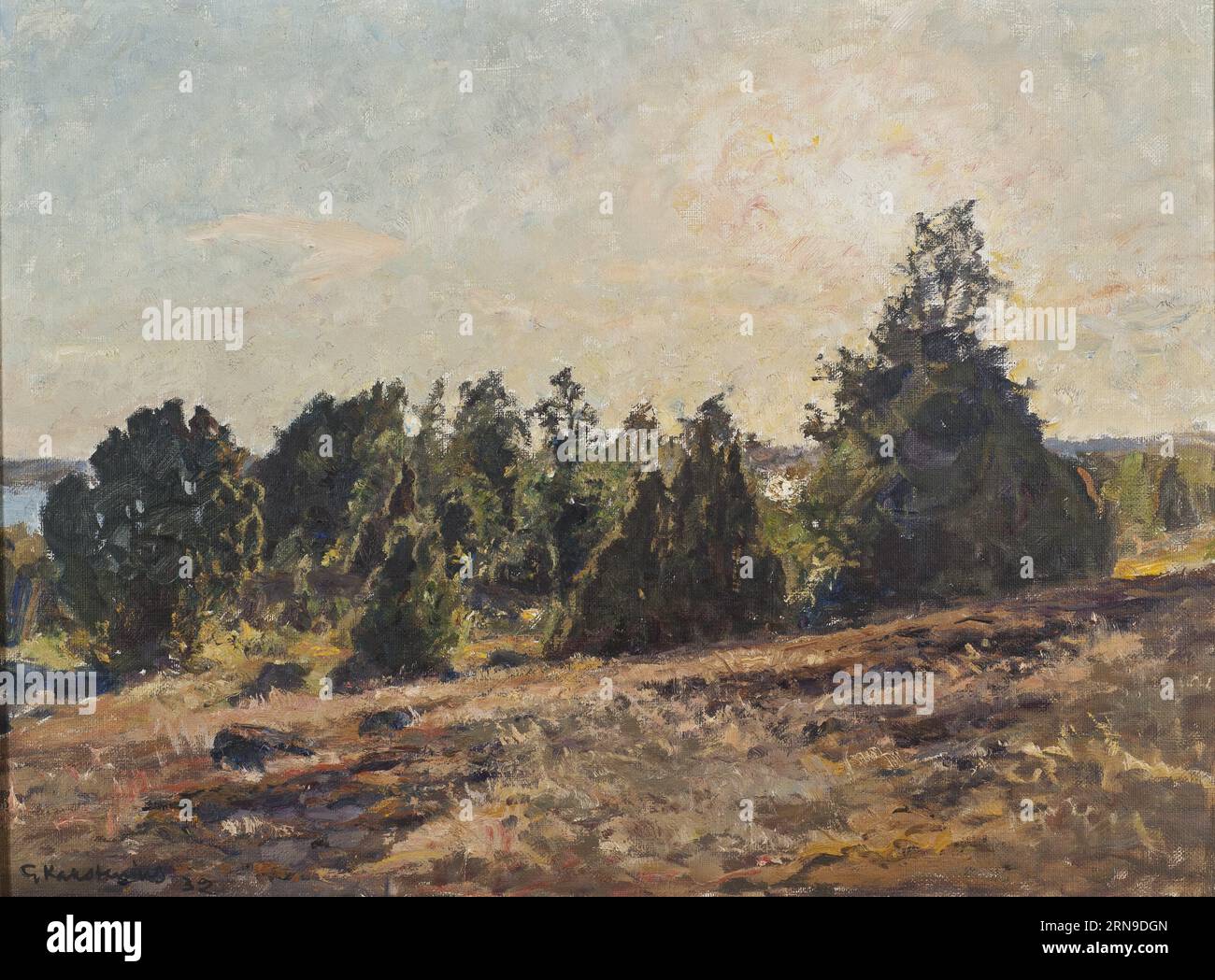 Gegen Abend. Horsö im Tjust-Archipel 1932 von Gottfrid Kallstenius Stockfoto