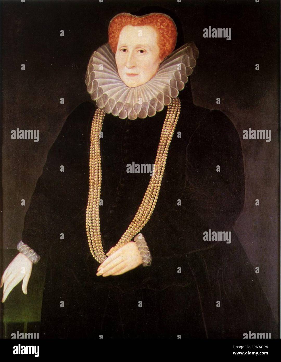 Elizabeth Hardwick („Bess of Hardwick“), Countess of Shrewsbury (1520–1608) 1592 von Rowland Lockey Stockfoto