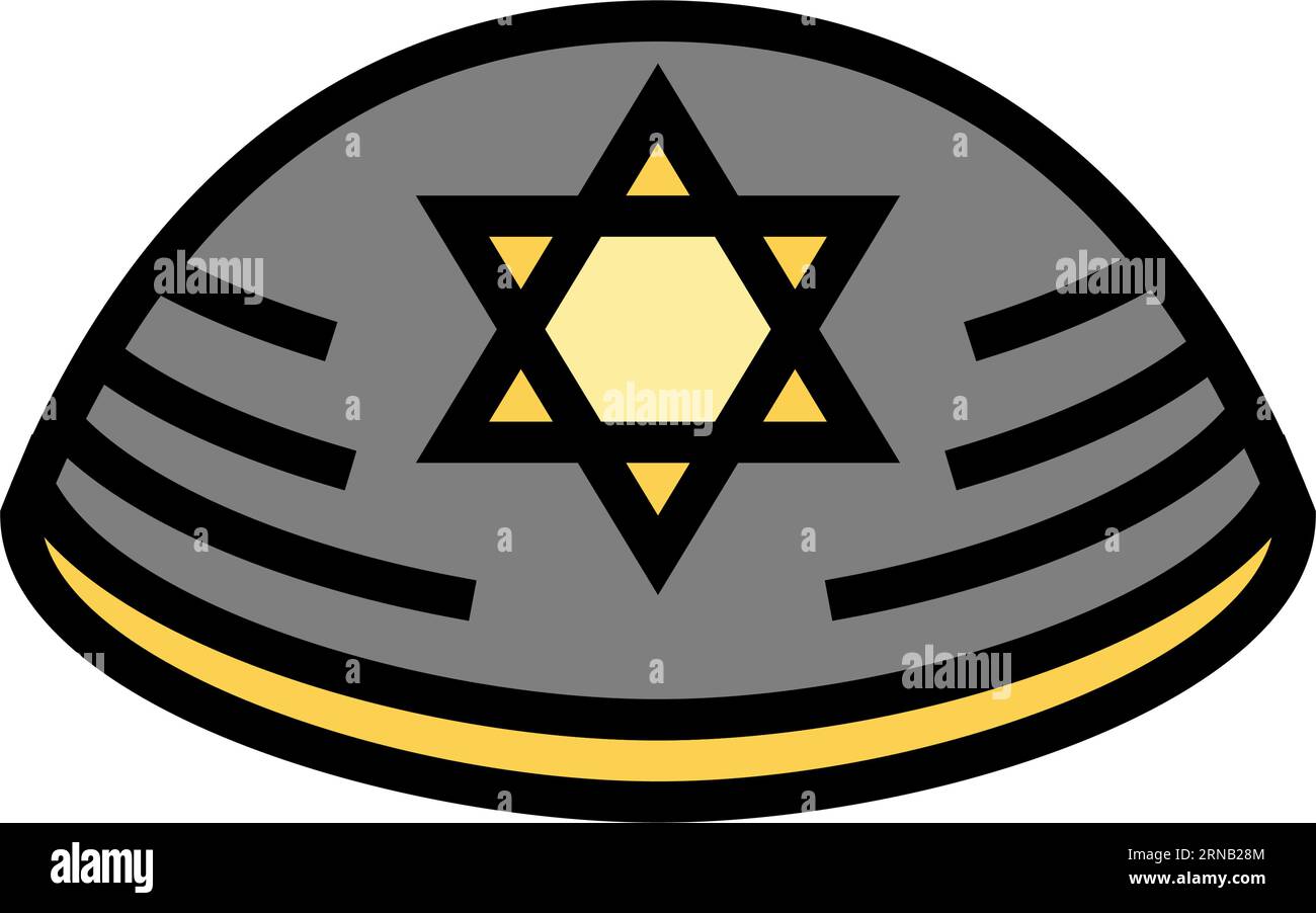 Kippah Yarmulke jüdische Farbsymbol Vektor-Illustration Stock Vektor