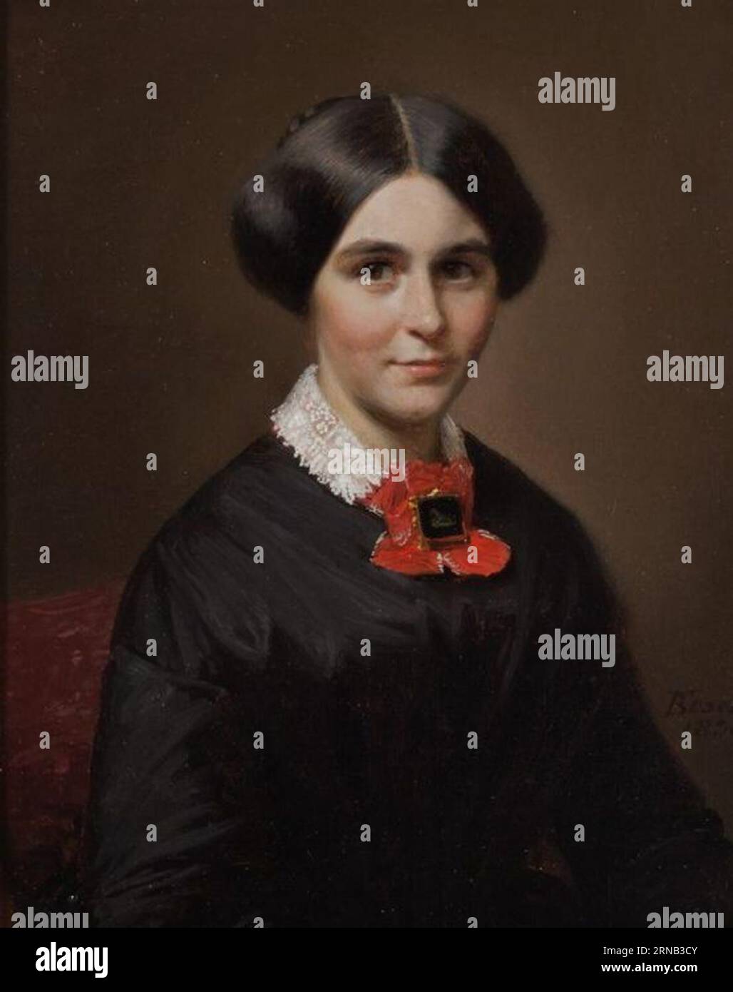 Porträt von Elise Susanne Marie Schmidt (1821-1893) 1851 von Friedrich Boser Stockfoto