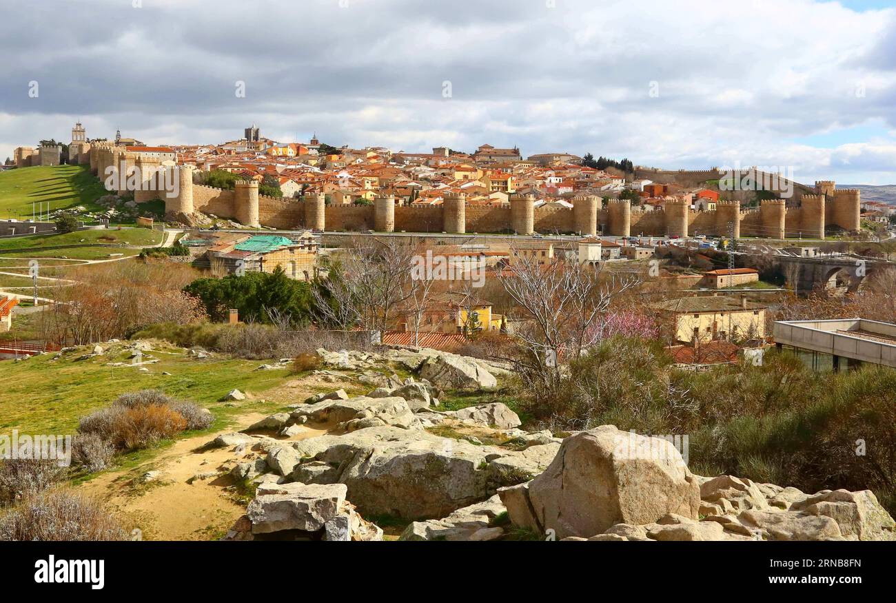 Foto vom 16. Februar 2016 zeigt die Altstadt von Avila in Spanien. Die