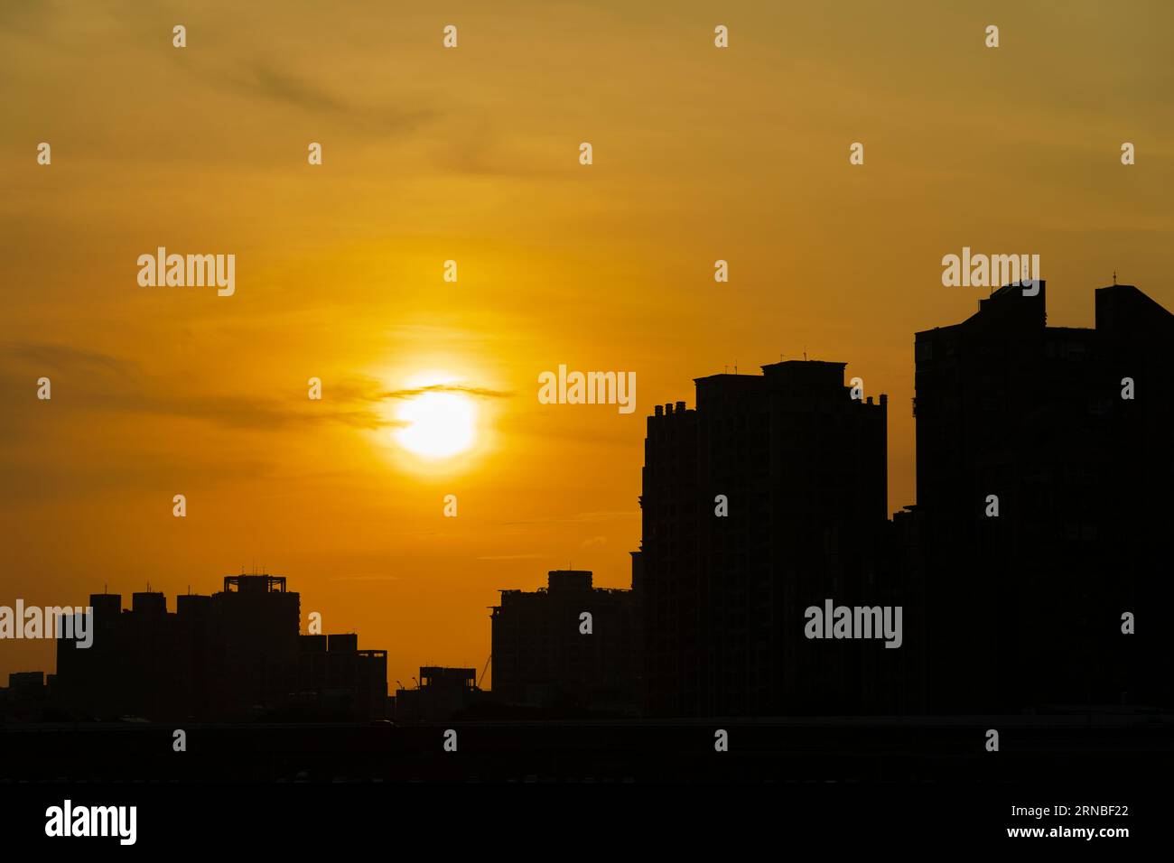 Sonnenuntergang in Taipei Stockfoto