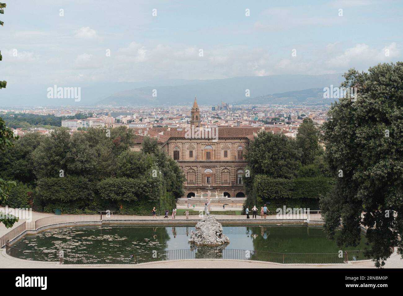 Boboli-Garten, Blick auf den Pitti-Palast, Florenz Stockfoto