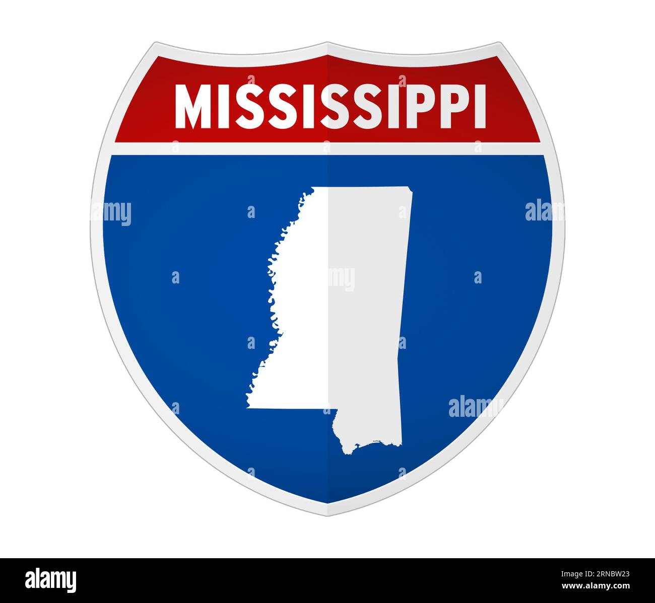 Mississippi - Autobahnschild Stockfoto