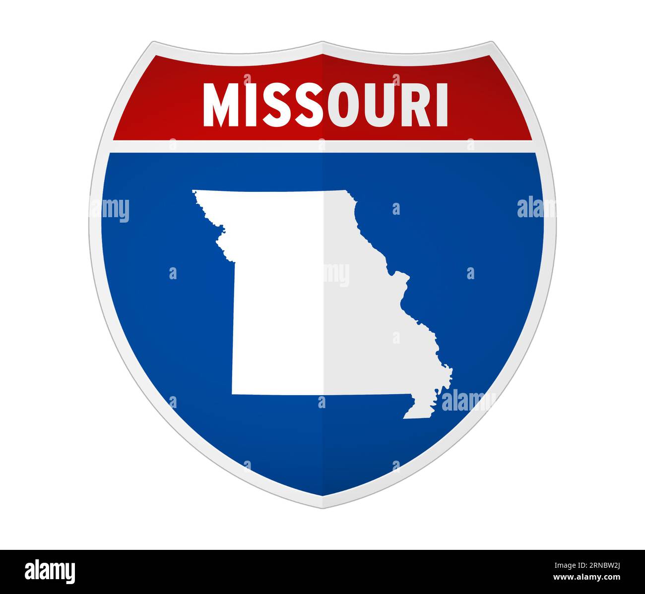 Missouri - Straßenschild der Interstate Stockfoto