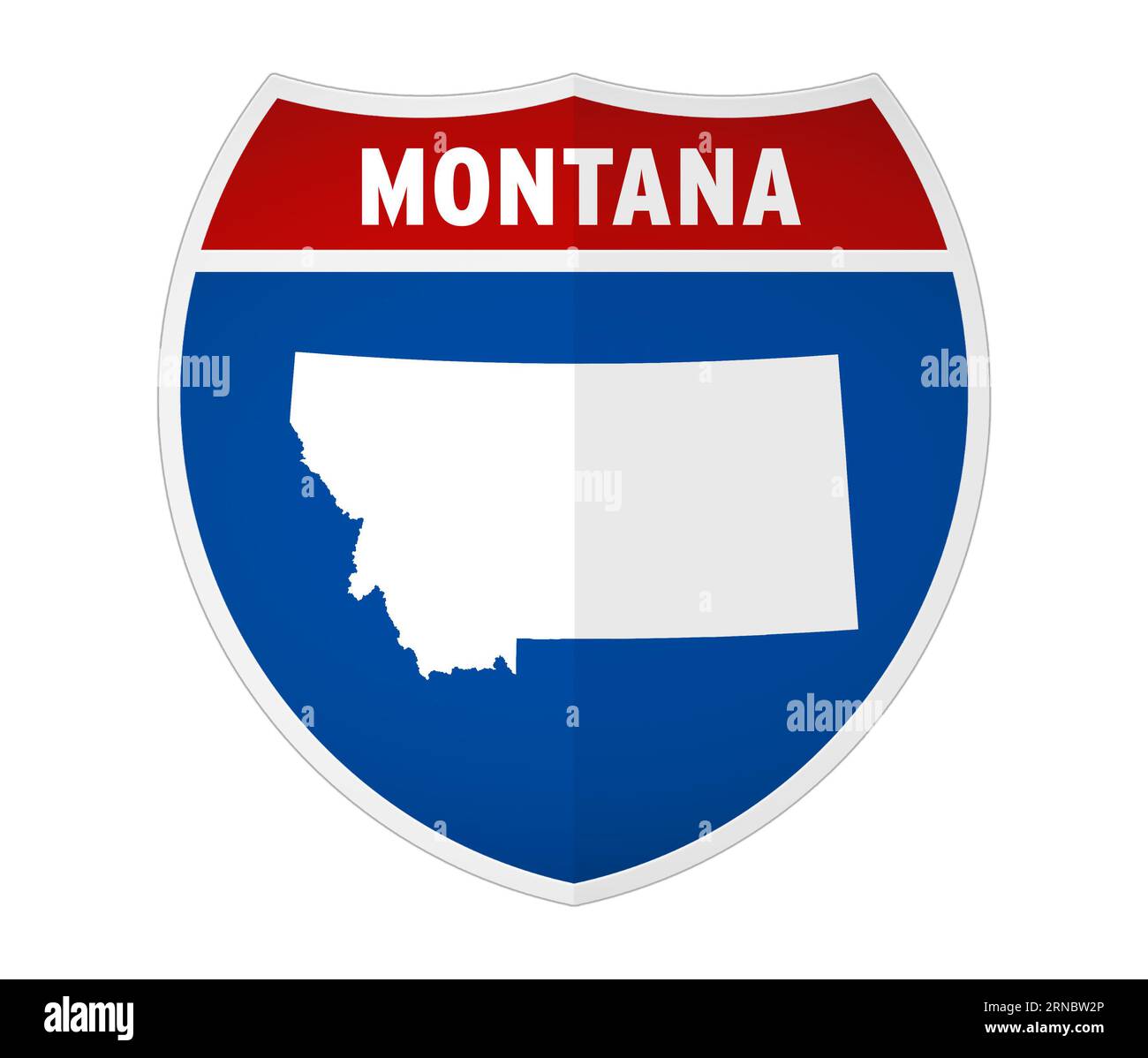 Montana - Autobahnschild Stockfoto