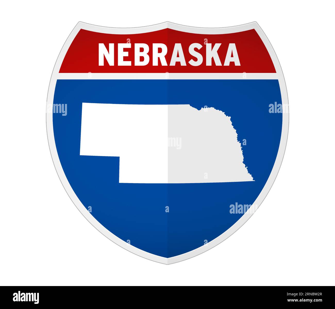 Nebraska - Autobahnschild Stockfoto
