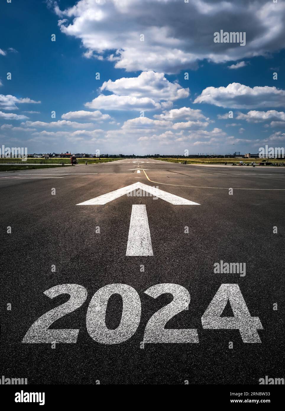 Neues Jahr 2024 - Konzept der Planung und Herausforderung, Geschäftsstrategie, Chancen, Hoffnung und neuer Lebenswandel Stockfoto