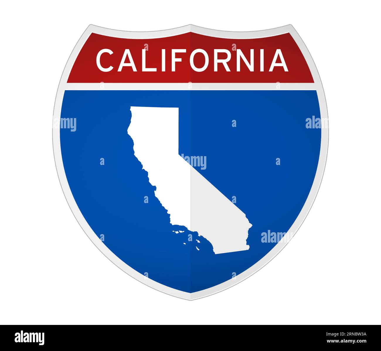 Kalifornien - Autobahnschild Stockfoto