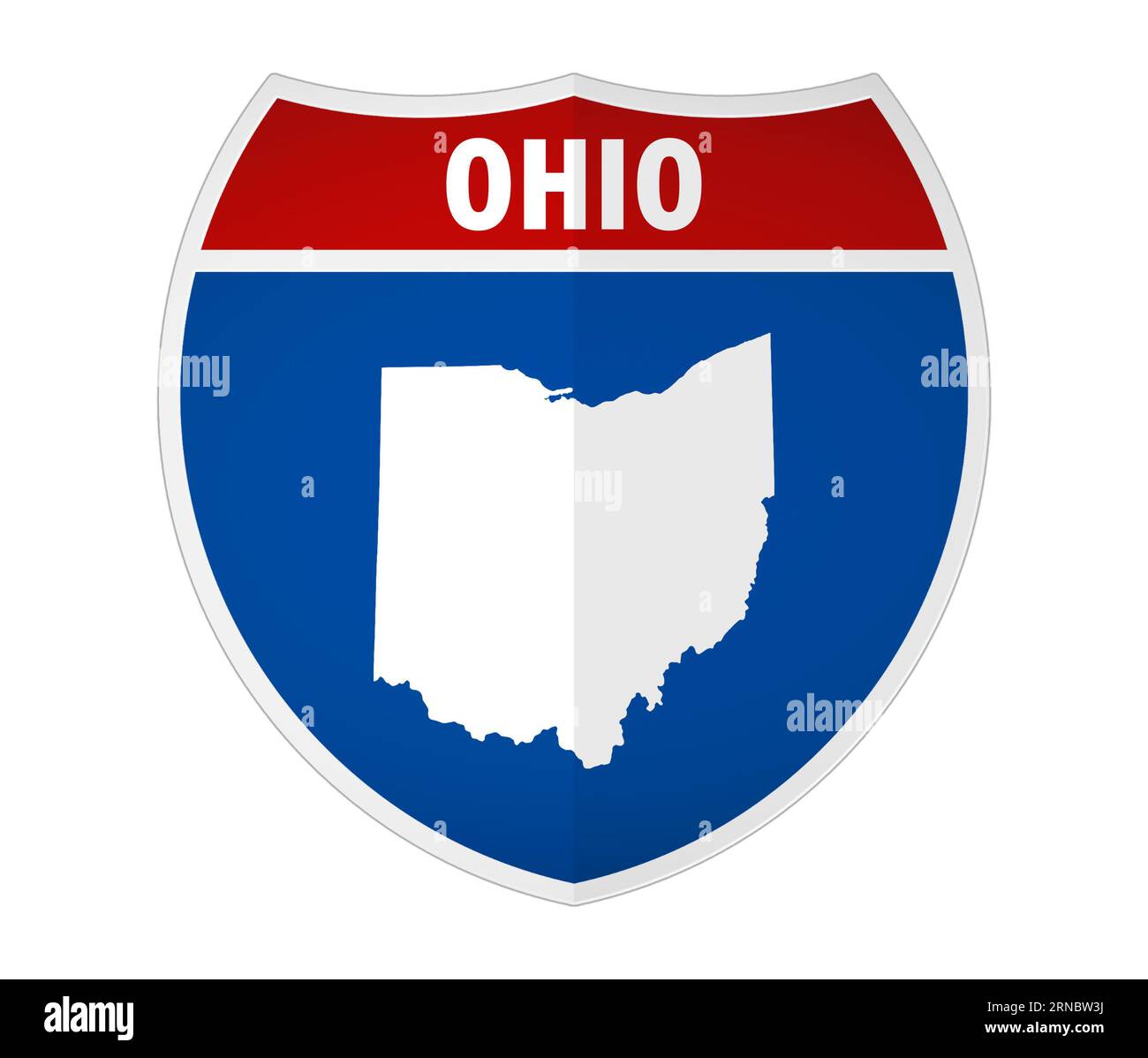 Ohio - Autobahnschild Stockfoto
