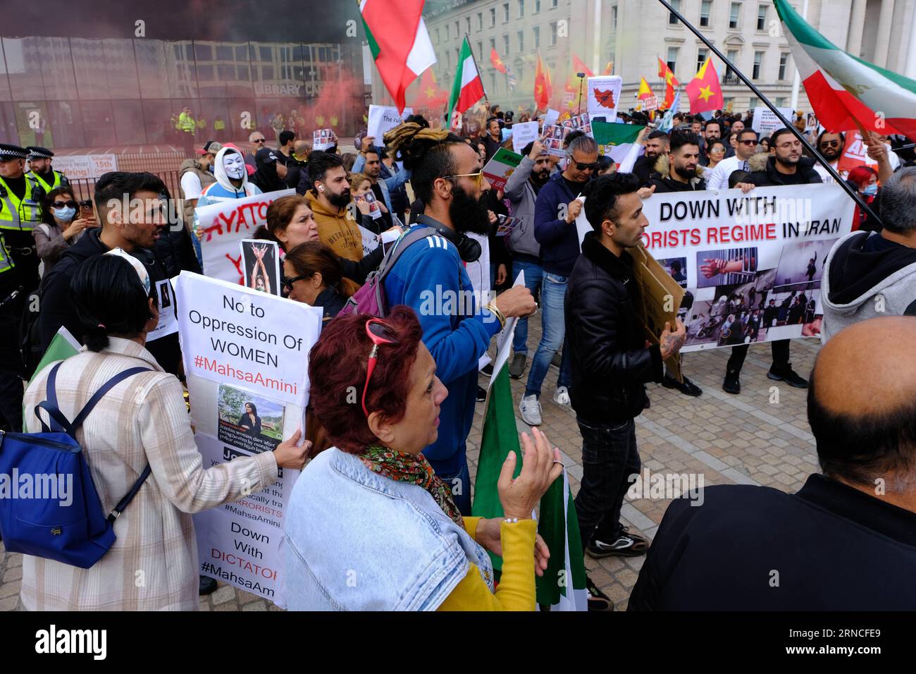 Victoria Square, Birmingham, Großbritannien. Oktober 2022. Demonstranten versammeln sich, um ihre Wut über den Tod von Mahsa Amini zu zeigen. Credit Mark Lear / Alamy Stockfoto Stockfoto