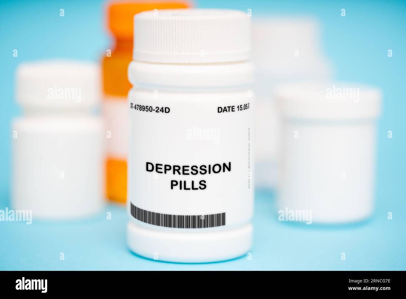 Ein breiter Begriff zur Beschreibung von Medikamenten zur Behandlung von Depressionen, einschließlich selektiver Serotonin-Wiederaufnahmehemmer (SSRI), Serotonin-Norepinephrin Stockfoto