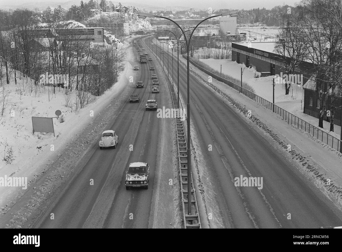 Tatsächlich 50-1-1973: Die große ruhige WochenendDie Ölkrise im Jahr 1973 sollten 7.500 Tonnen Benzin durch das Fahrverbot von 15 Samstag bis 02 Montag gerettet werden. Foto; Ivar Aaserud / aktuell / NTB ***FOTO NICHT VERARBEITET*** dieser Text wurde automatisch übersetzt! Stockfoto