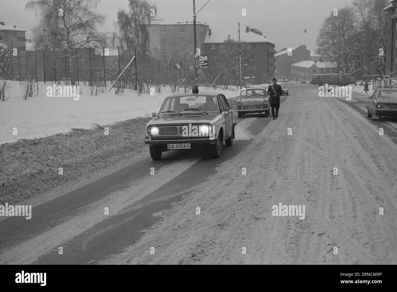 Tatsächlich 50-1-1973: Die große ruhige WochenendDie Ölkrise im Jahr 1973 sollten 7.500 Tonnen Benzin durch das Fahrverbot von 15 Samstag bis 02 Montag gerettet werden. Foto; Ivar Aaserud / aktuell / NTB ***FOTO NICHT VERARBEITET*** dieser Text wurde automatisch übersetzt! Stockfoto