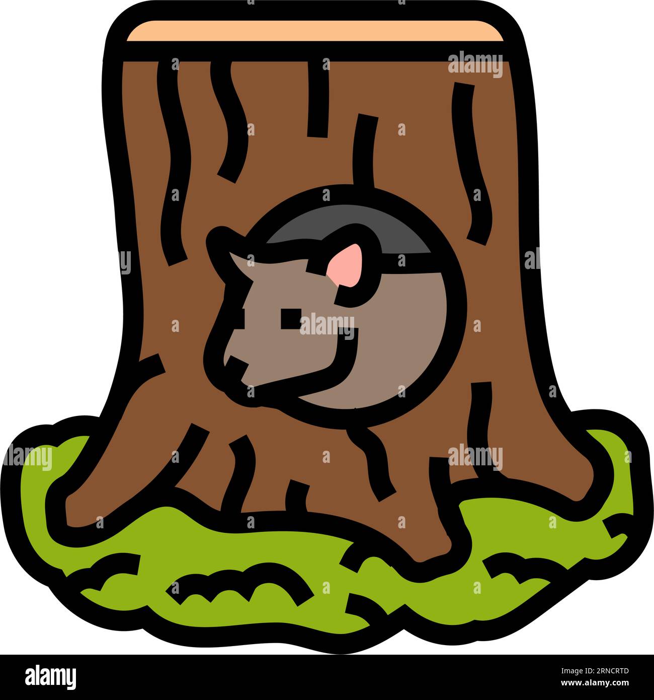 Hamster Haustier Haus Farbe Symbol Vektor Illustration Stock Vektor