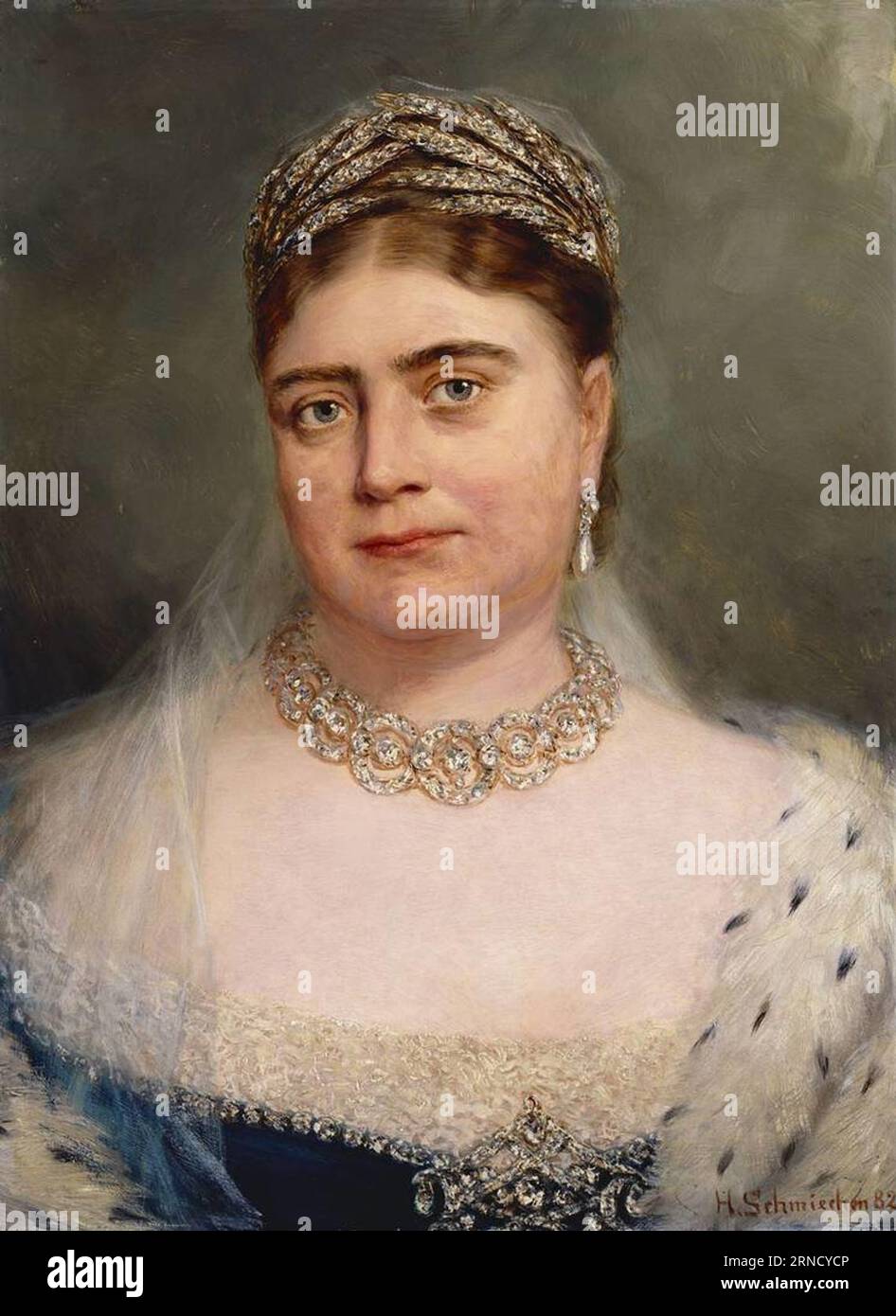 Prinzessin Mary Adelaide, Herzogin von Teck (1833–97) 1882 von Hermann Schmiechen Stockfoto