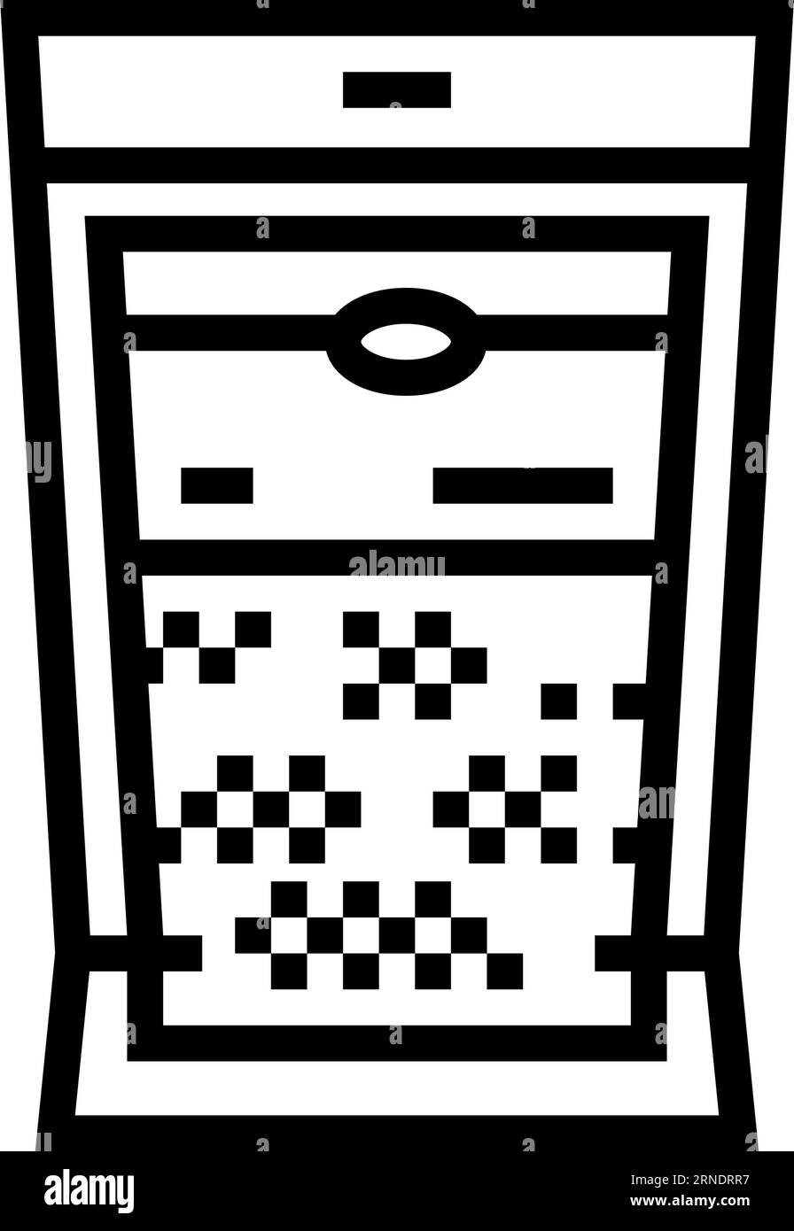 Hamster Bettwäsche Haustier Linie Symbol Vektor Illustration Stock Vektor