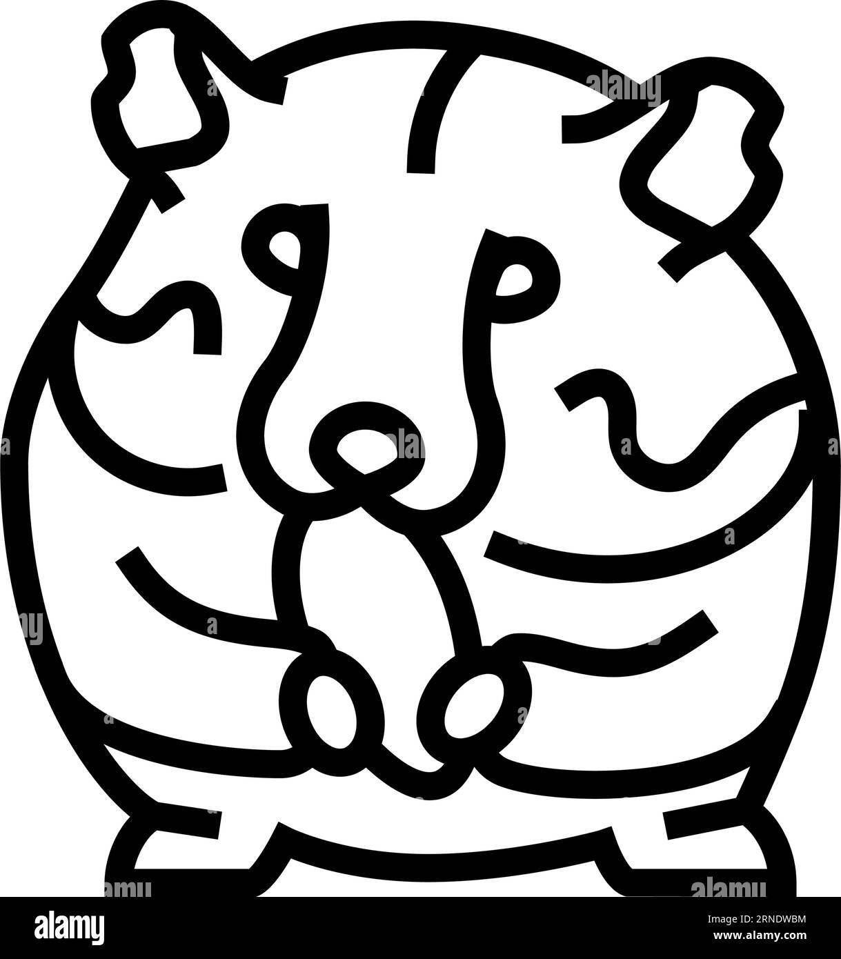 Vektor-Illustration für Hamster, der Haustier isst Stock Vektor