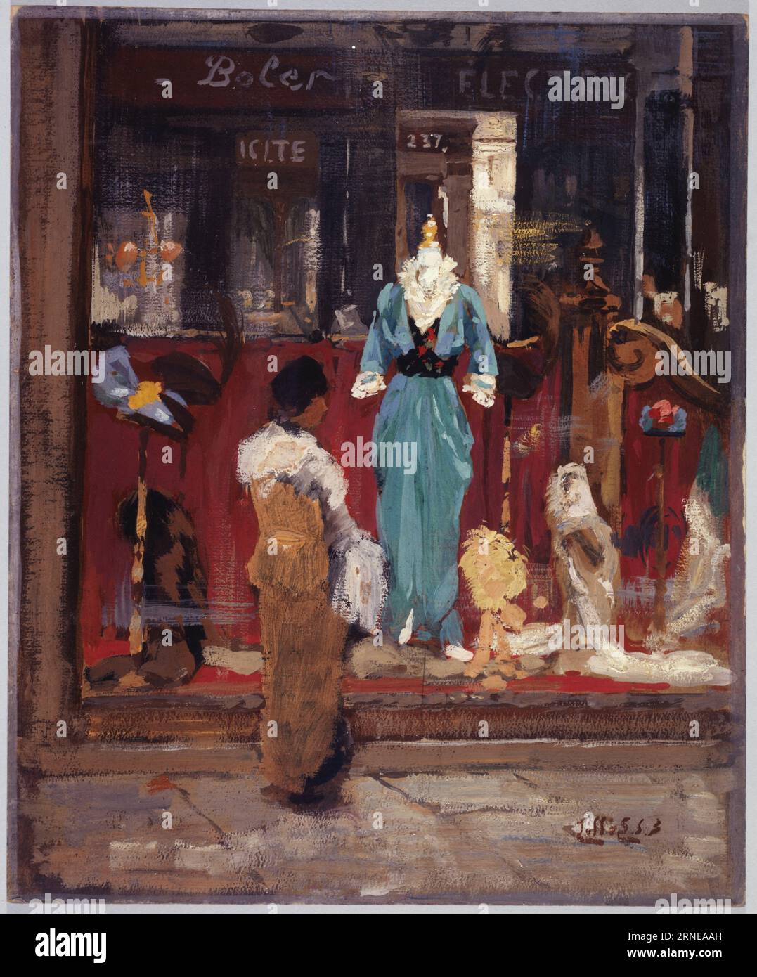 Devanture d’une Boutique de Mode um 1910 von Eugène Louis Gillot Stockfoto