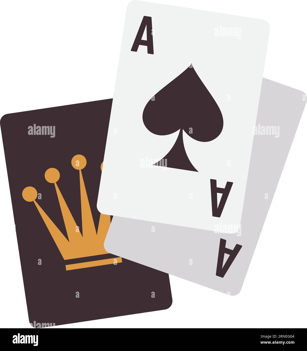 Symbol für zwei Asse. Spielkarten. Casino-Spiel Stock Vektor