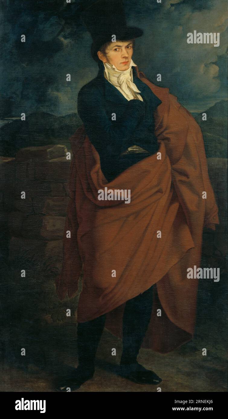 Selbstbildnis in der ganzen Figur um 1810 von Karl Russ Stockfoto