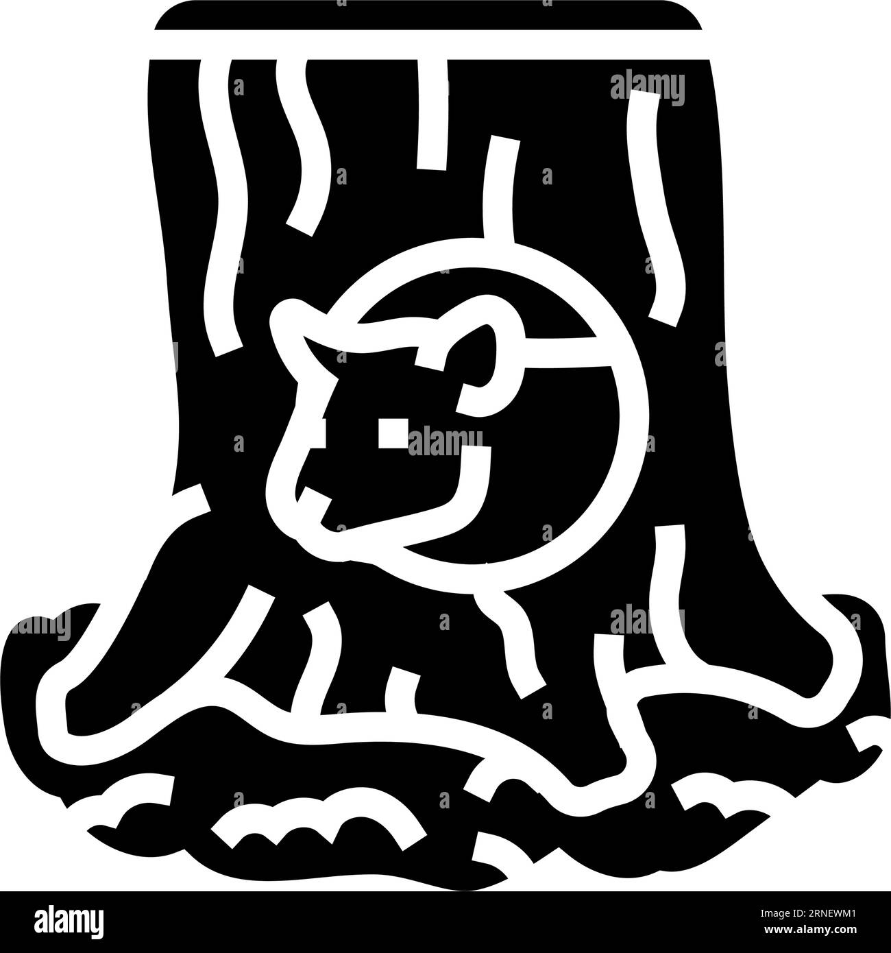 Hamster Haustier Glyphen Symbol Vektor Illustration Stock Vektor