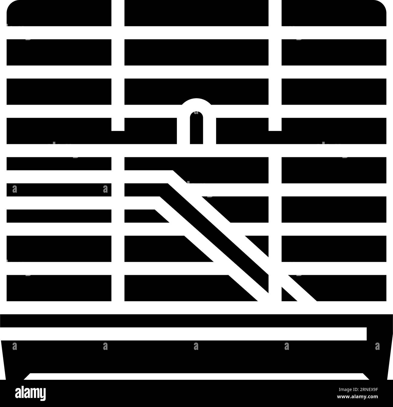 Vektor-Illustration des Hammerkäfiges mit dem Glyphen-Symbol für Haustiere Stock Vektor