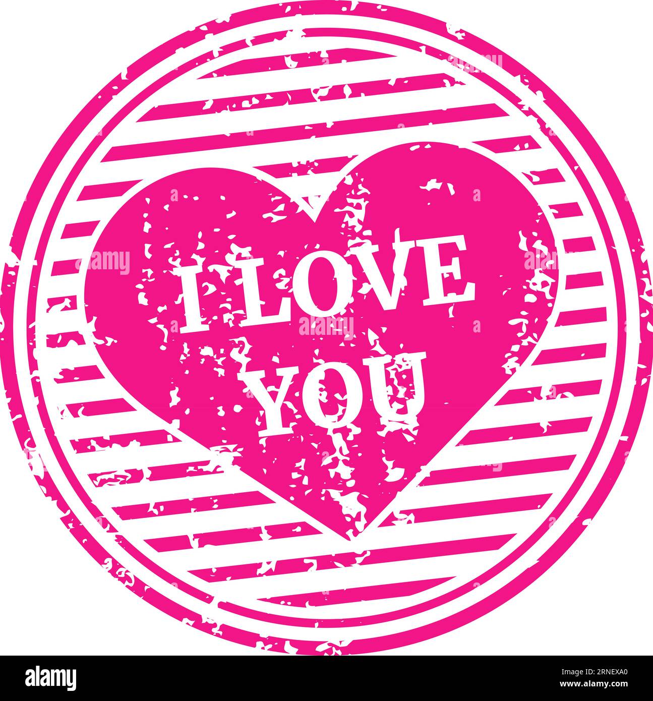 „Love You“-Label. Runde Grunge-Freimarke Stock Vektor