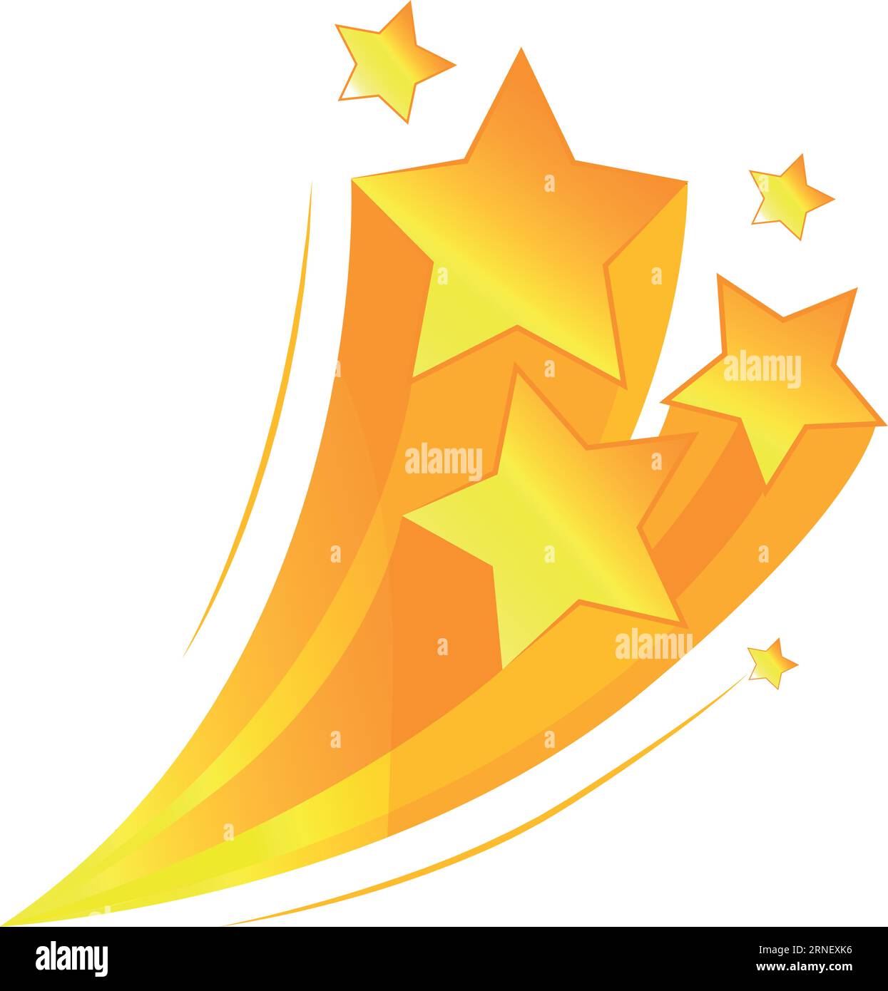 Bursting Stars Award. Goldenes Premium-Dekoetikett Stock Vektor