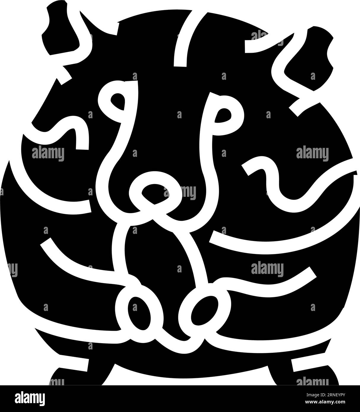 Hamster isst Haustier Glyphen Symbol Vektor Illustration Stock Vektor