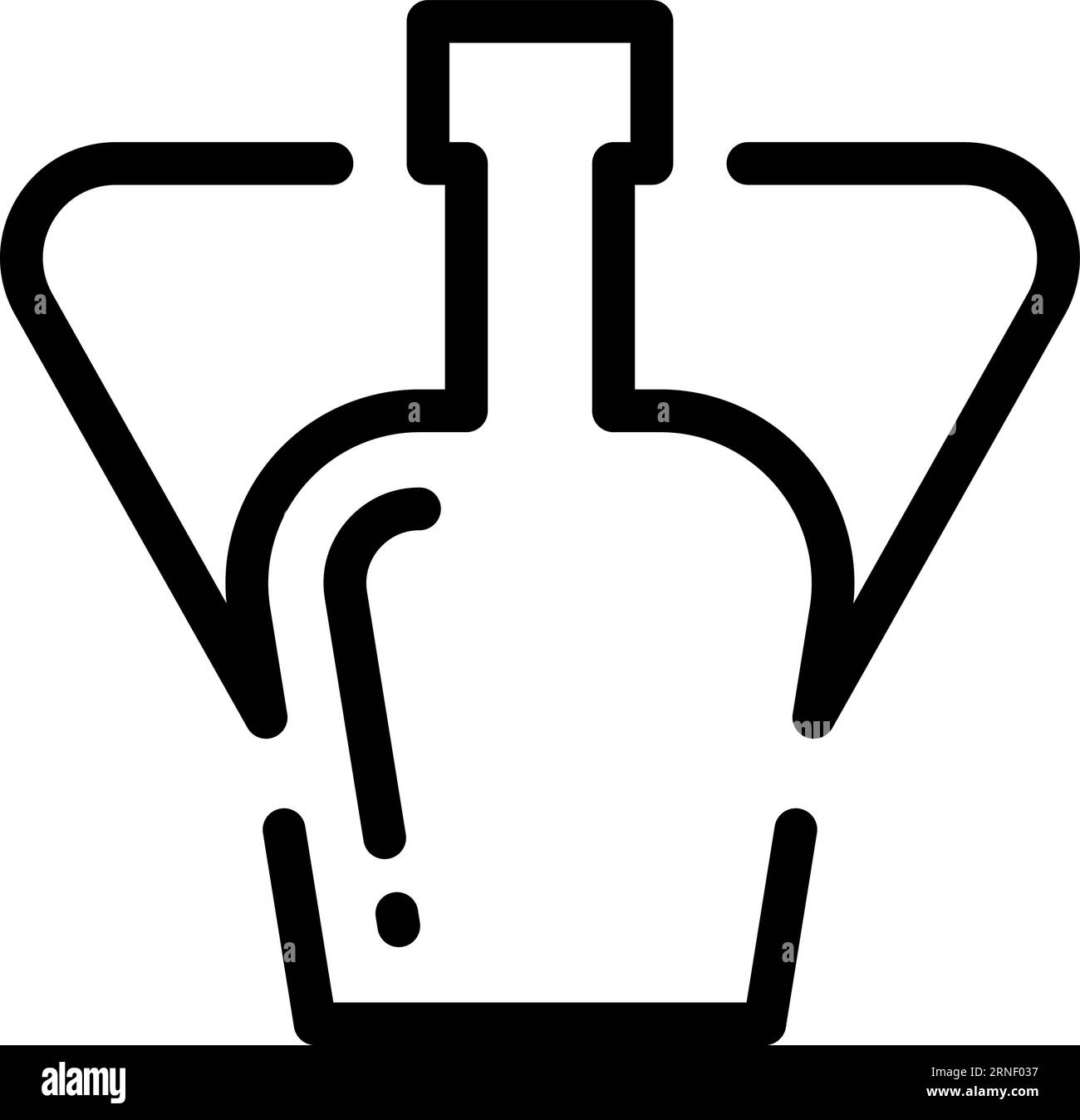 Symbol für Weinkännchen. Behälter für alkoholische Getränke Stock Vektor