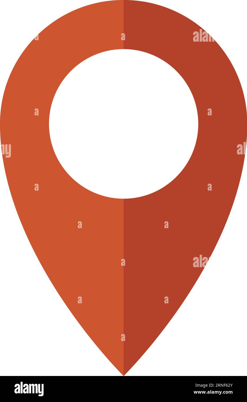 Rotes Zielpunktsymbol. Geo-Pin-Schild Stock Vektor