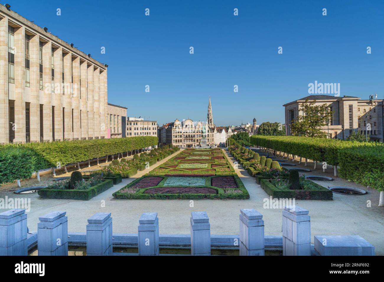 Jardin du Mont des Arts in Brüssel Belgien Stockfoto