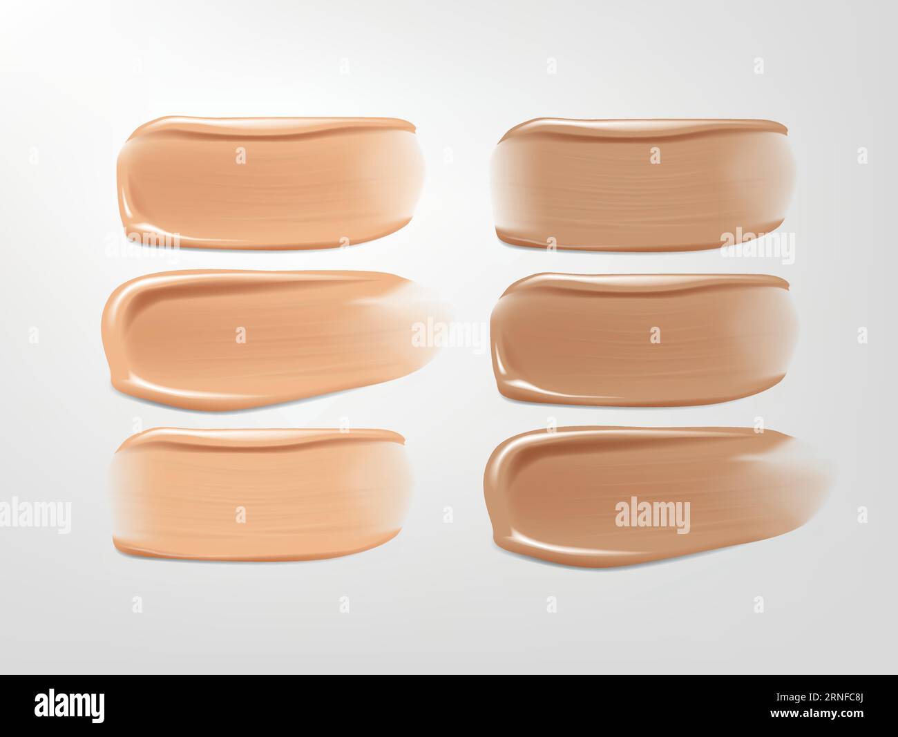 Sammlung verschiedener Abstriche Lippen auf weißem Hintergrund. Schönheit und kosmetischer Hintergrund. Stock Vektor