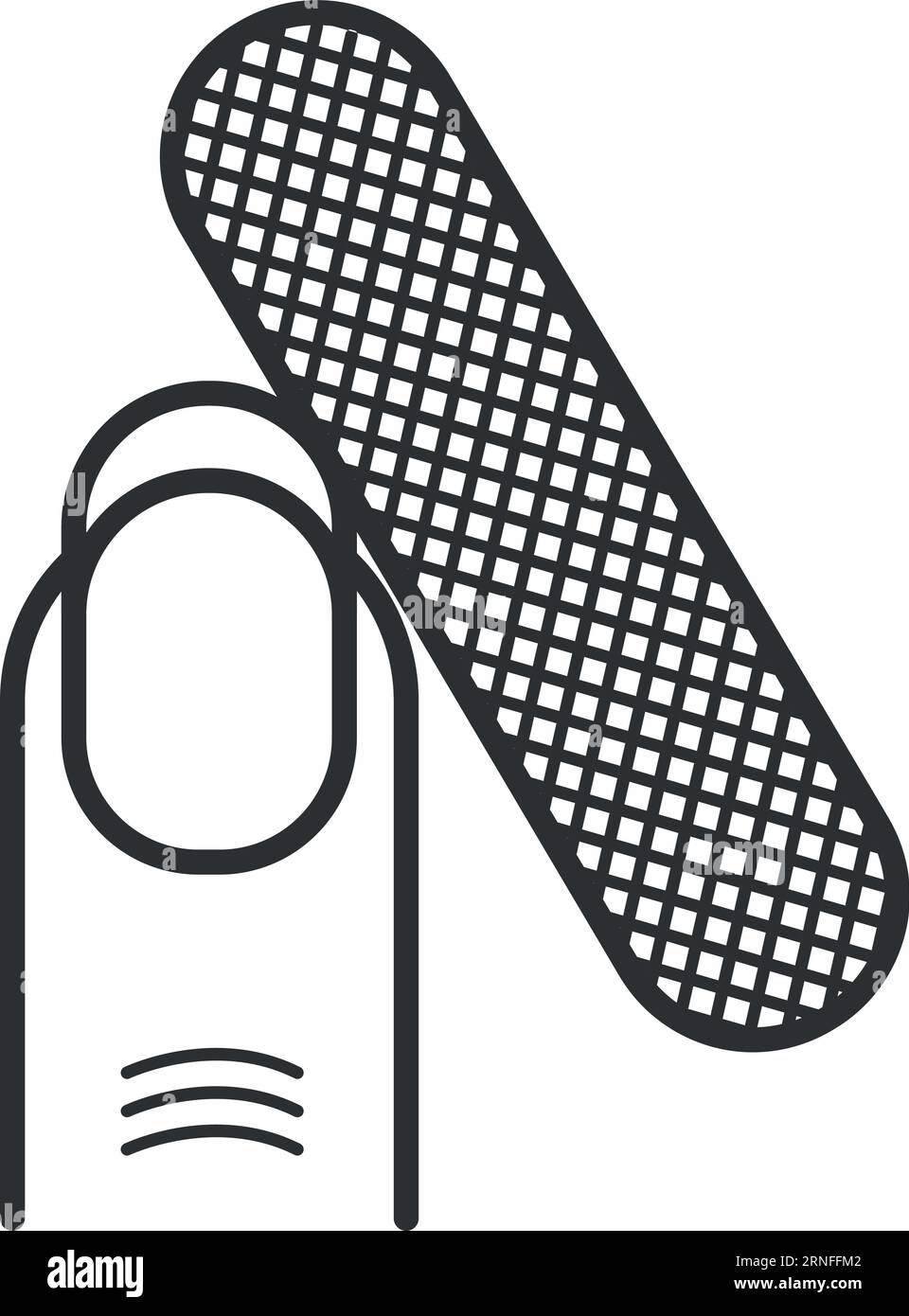 Symbol für Dateinägel. Maniküre. Fingernagel schöne Form Stock Vektor