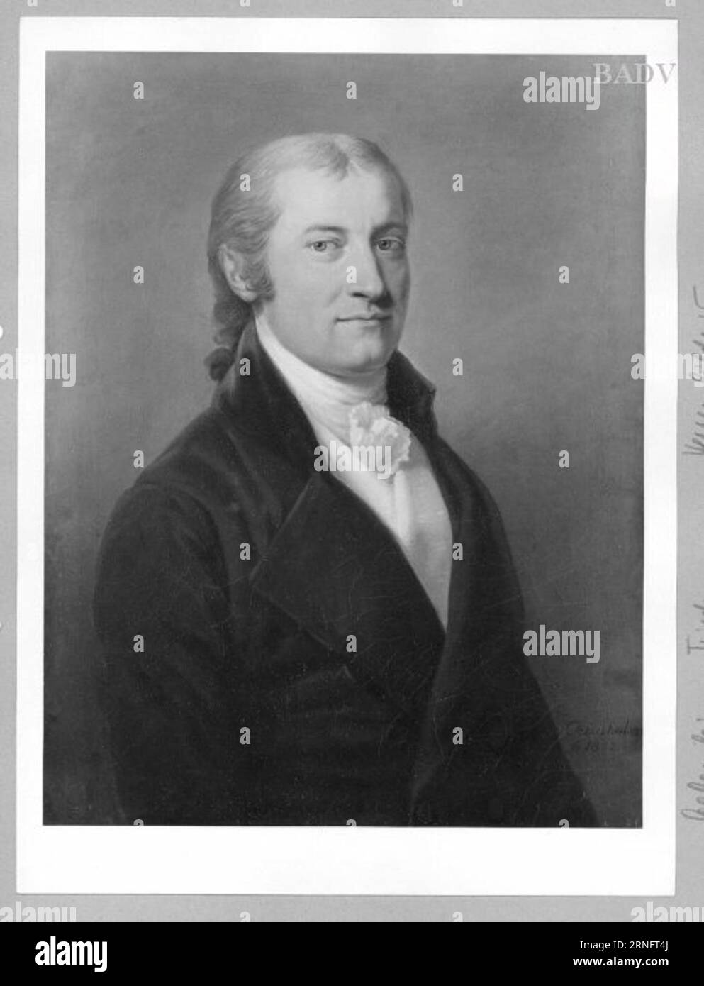 Herrenporträt mit weißem Halstuch 1802 von August Friedrich Oelenhainz Stockfoto