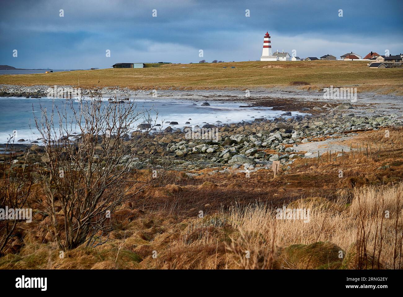 Blick über Alnes, Godøy, Ålesund, Norwegen Stockfoto