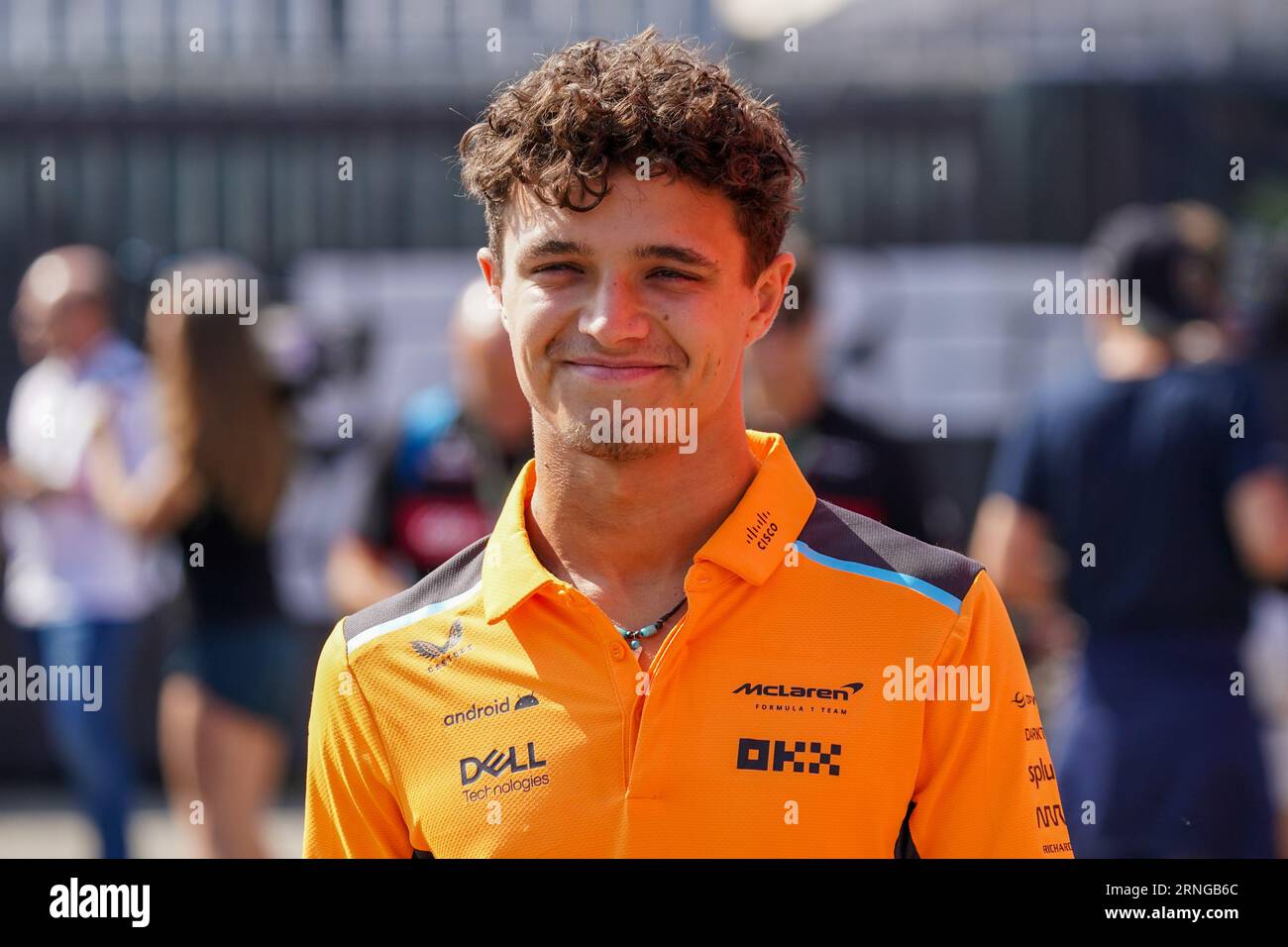 Lando Norris aus Großbritannien fuhr das (04) McLaren F1 Team MCL60 während des Formel 1 Pirelli Grand Prix 2023 am 1. September 2023 in Monza, Italien. Quelle: Luca Rossini/E-Mage/Alamy Live News Stockfoto