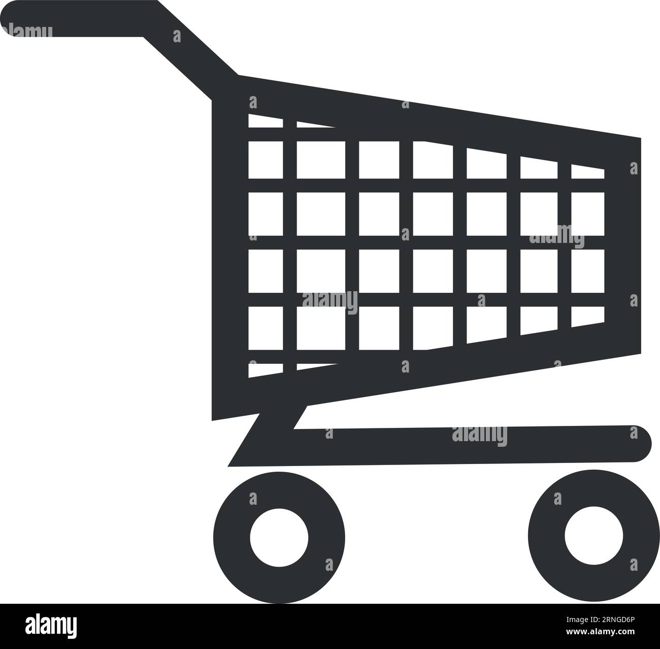 Supermarkt-Trolley-Symbol. Einkaufssymbol. Schild speichern Stock Vektor
