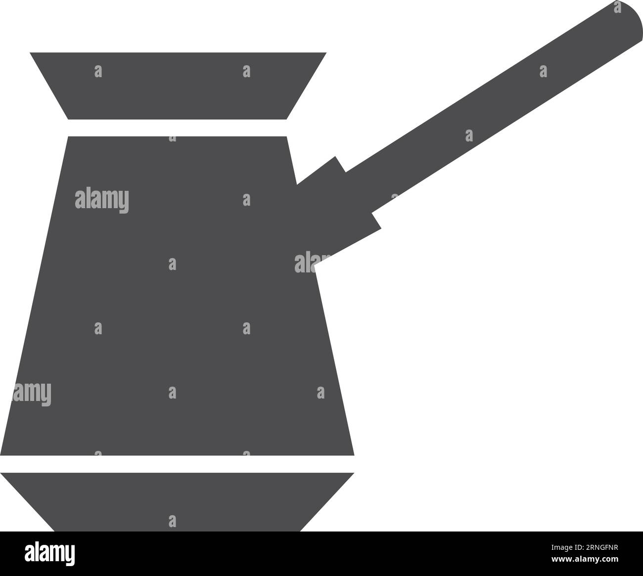 Schwarzes Cezve-Symbol. Traditionelle türkische Kaffeekanne Stock Vektor