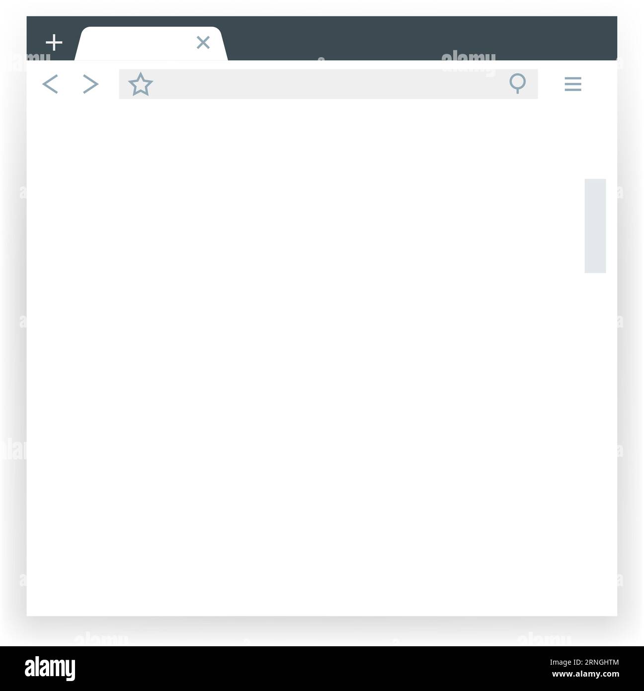 Vorlage für Browserfenster. Leerer Web-App-Frame Stock Vektor