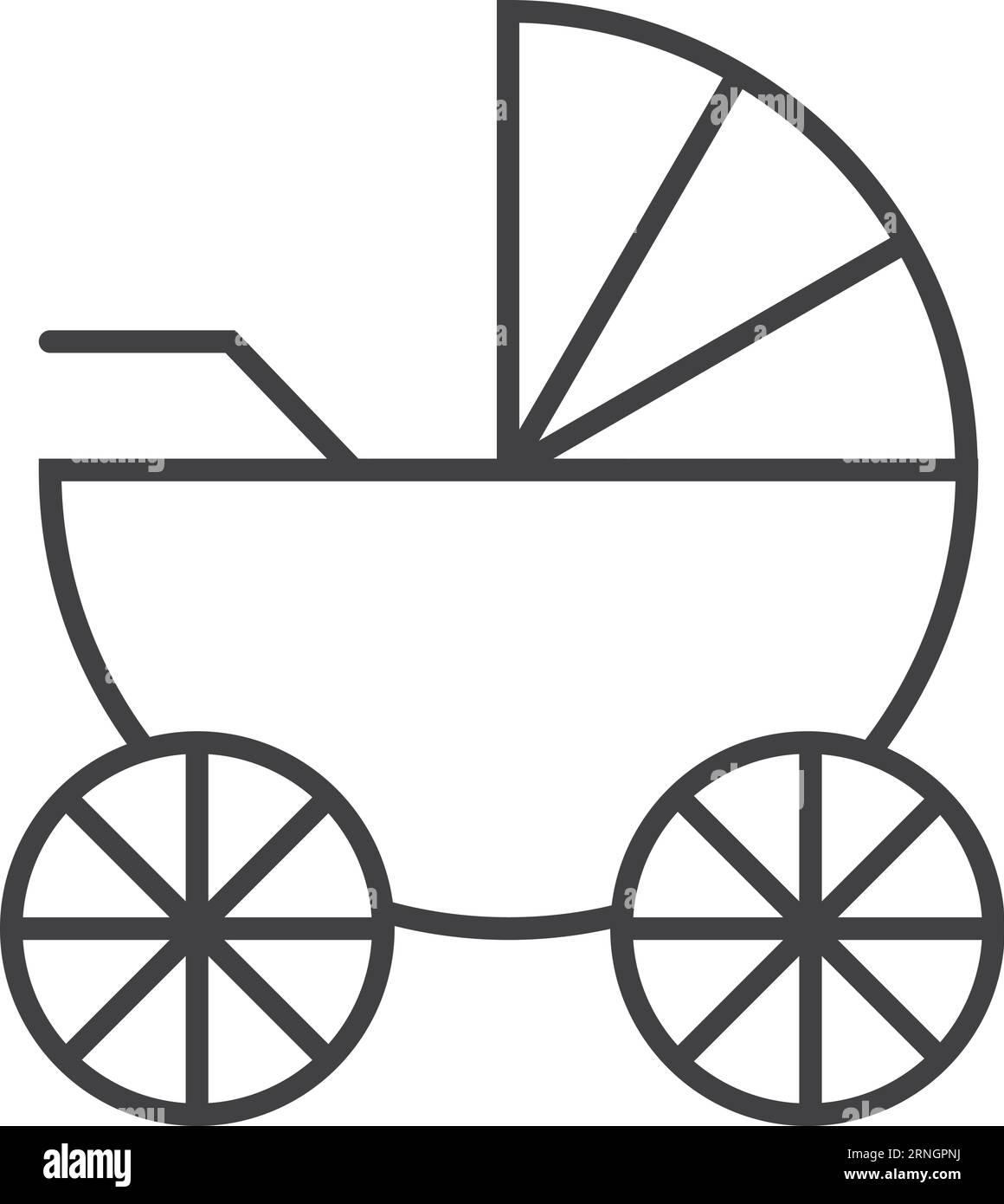 Zeilensymbol für Kinderwagen. Symbol für die Babytrage Stock Vektor