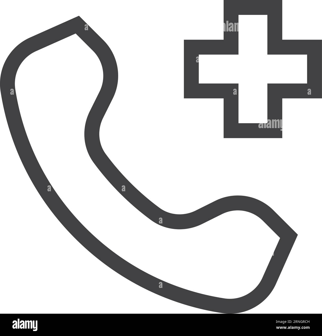 Symbol für Service-Leitung des Call-Center für medizinische Hilfe Stock Vektor
