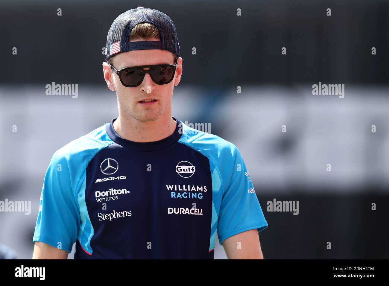 Monza, Italien. September 2023. Logan Sargeant von Williams Racing während des Trainings vor dem F1 Grand Prix von Italien im Autodromo Nazionale am 1. September 2023 in Monza, Italien. Dank: Marco Canoniero/Alamy Live News Stockfoto