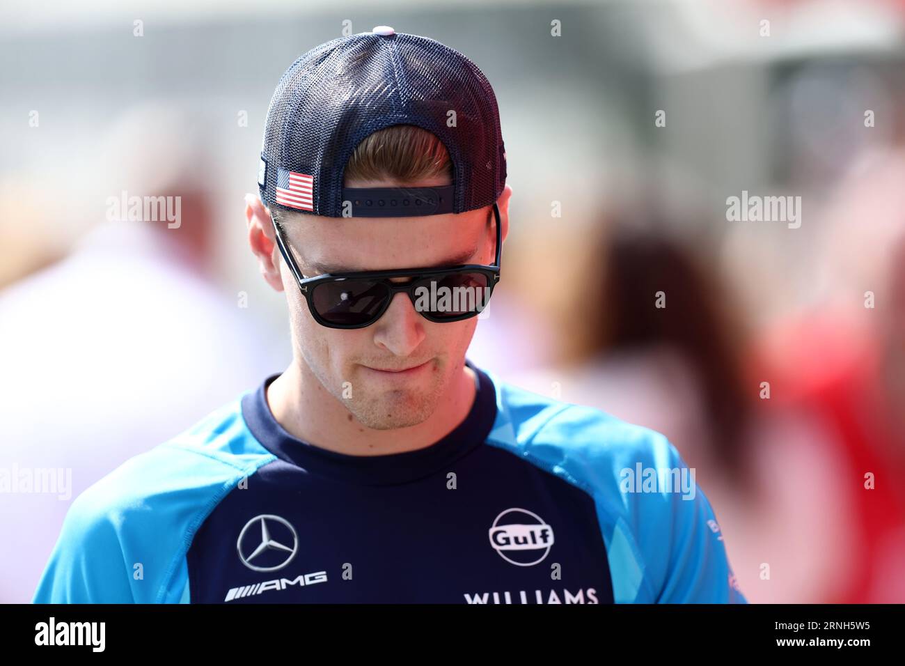 Monza, Italien. September 2023. Logan Sargeant von Williams Racing während des Trainings vor dem F1 Grand Prix von Italien im Autodromo Nazionale am 1. September 2023 in Monza, Italien. Dank: Marco Canoniero/Alamy Live News Stockfoto