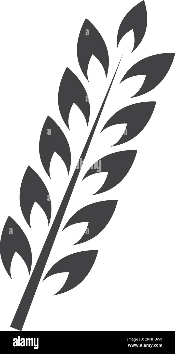 Schwarzes Ohr. Schwarze Bio-Ernte-Ikone Stock Vektor