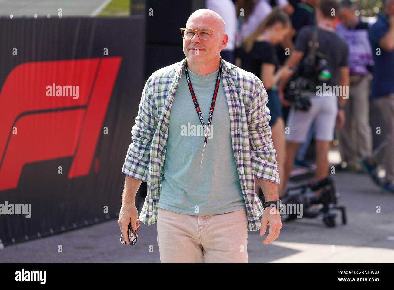 Monza, Italien. September 2023. Jacques Villeneuve (CAN), ehemaliger F1-Fahrer, während der Formel 1 Pirelli GP d'Italia. Quelle: Alessio Morgese/Alessio Morgese/E-Mage/Alamy Live News Stockfoto